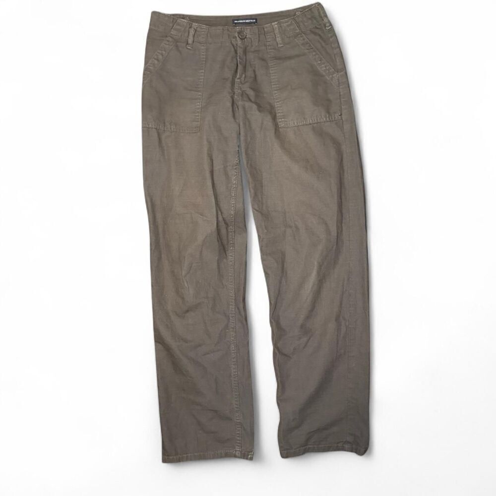 Brandy Melville Women’s Brown Cargo Pants Trousers with Adjustable Waist